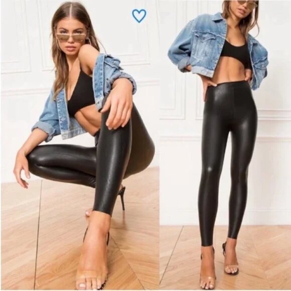 COMMANDO Perfect Control Faux Leather Leggings - Picture 1 of 7